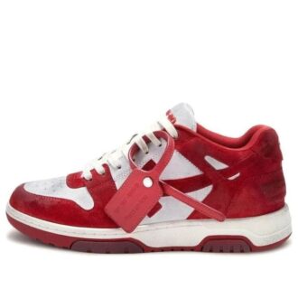Baskets vintage en daim Out Of Office « Rouge Blanc »