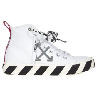 Baskets Vulc mi-hautes « Blanc Noir »