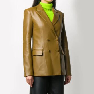 Blazer Off-White à double boutonnage et étiquettes en pointe