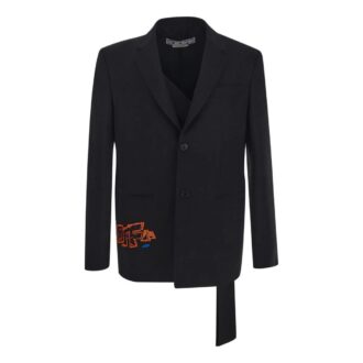Blazer à simple boutonnage « Graf Coupe » avec sangle « Noir »