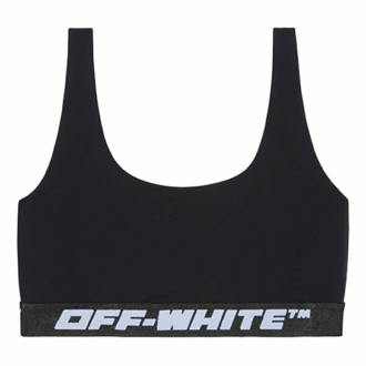 Brassière de sport à bandeau avec logo Off-White « Noir »