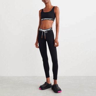 Brassière de sport à bandeau avec logo Off-White « Noir »