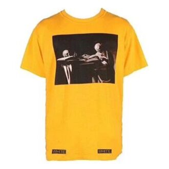 C O VIRGIL ABLO OW Painting T-shirt à manches courtes Jaune