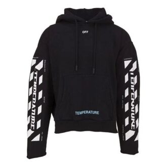 C/o Virgil Abloh Diag Temperature Cropped Hommes Noir