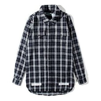 C O VIRGIL ABLOH FW 16FW Chemise à carreaux noir et blanc « Black White »