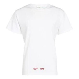 C O VIRGIL ABLOH FW CUT T-shirt à manches courtes Alphabet Blanc