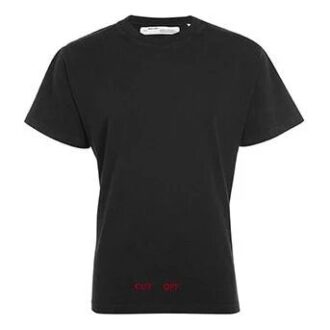 C O VIRGIL ABLOH FW CUT T-shirt à manches courtes avec alphabet Noir
