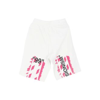 c/o virgil abloh Pour hommes Short de survêtement blanc Diag Stencil Blanc/Rose