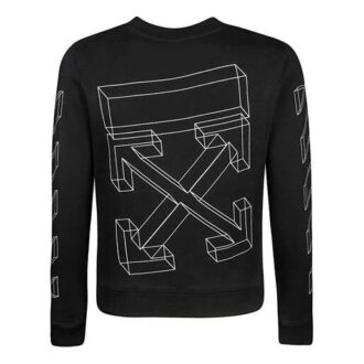 C O Virgil Abloh Pull 3D Diag Lines « Noir Blanc »