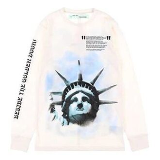 C O VIRGIL ABLOH Pull Statue of Liberty « Noir Blanc Bleu »