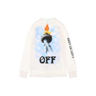 C O VIRGIL ABLOH Pull Statue of Liberty « Noir Blanc Bleu »
