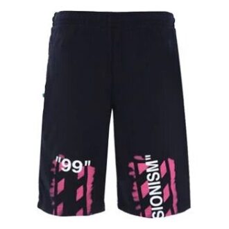 C/O Virgil Abloh Short de survêtement noir Diag Stencil pour homme