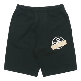 C/O Virgil Abloh Short de survêtement noir pour homme avec Tape Arrow