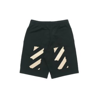 C/O Virgil Abloh Short de survêtement noir pour homme avec Tape Arrow