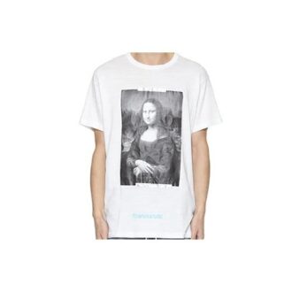 c/o VIRGIL ABLOH T-SHIRT MONALISA SLIM FIT Mona Lisa à Shorts Blanc