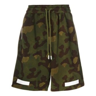 Camouflage en coton Off-White pour homme, vert militaire