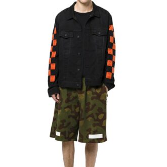 Camouflage en coton Off-White pour homme, vert militaire