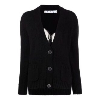 Cardigan flottant Off-White Logo « Noir »