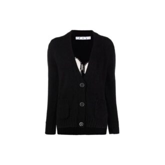 Cardigan flottant Off-White Logo « Noir »