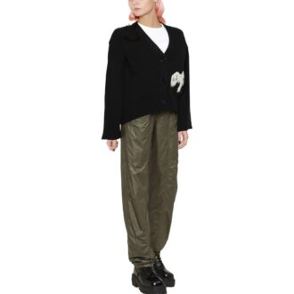 Cardigan intarsia Off-White Logo « Black White »