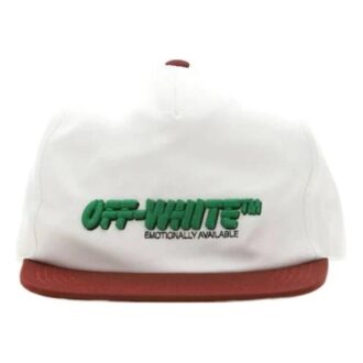 Casquette blanche avec logo alphabétique brodé