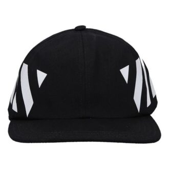 Casquette de baseball décontractée à rayures, noire