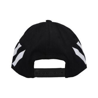 Casquette de baseball décontractée à rayures, noire