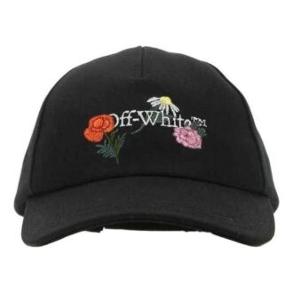 Casquette de baseball en toile brodée Off-White « Black »