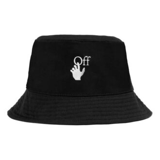Casquette de pêcheur unisexe avec logo imprimé, noire