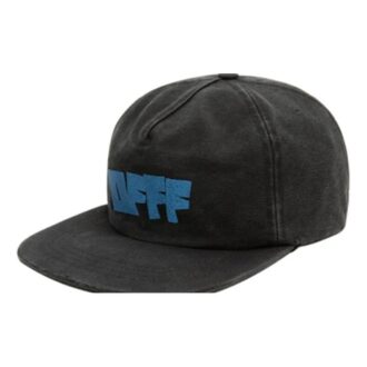 Casquette minimaliste en coton imprimée d&rsquo;un alphabet, collection automne-hiver 2021, noire