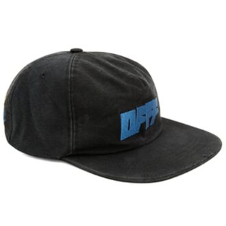 Casquette minimaliste en coton imprimée d&rsquo;un alphabet, collection automne-hiver 2021, noire