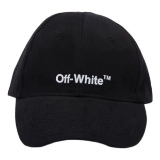 Casquette noire avec logo imprimé en lettres