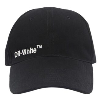 Casquette noire avec logo imprimé sur le côté