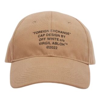 Casquette Off-White pour homme, imprimé alphabétique, marron
