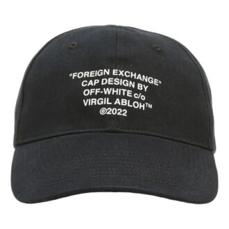 Casquette Off-White pour homme, imprimé alphabétique noir