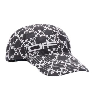 Casquette Off-White pour homme, imprimé Arrows, noir/blanc