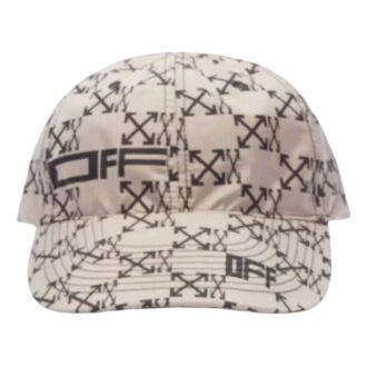 Casquette Off-White pour homme, imprimé flèche, blanc crème