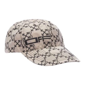 Casquette Off-White pour homme, imprimé flèche, blanc crème