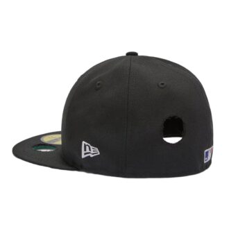 Casquette Off-White pour homme x MLB x New Era Crossover Hole en laine noire