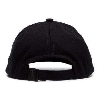 Casquette pour homme noire avec applique crâne flammes bleues