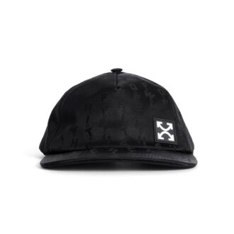 Casquette à visière avec appliqué en coton, noire