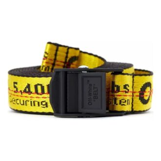 Ceinture à boucle automatique de style industriel classique Jaune largeur 2,5 cm