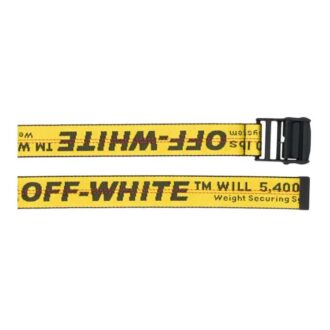 Ceinture imprimée logo, largeur 3,5 cm, jaune