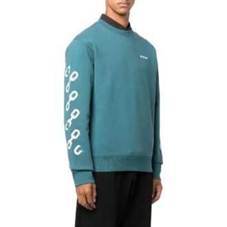 Chain Arrows Printing Col rond Bleu