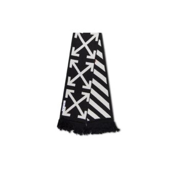 Écharpe classique Cotton Icon Noir/Blanc