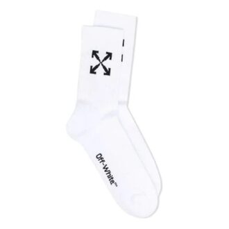 Chaussettes mi-hauts Arrow Intarsia SS21 « Blanc »