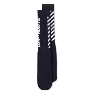 Chaussettes Wing Off à rayures et lettres de l&rsquo;alphabet, une paire, noir