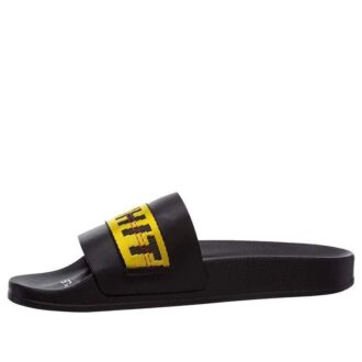 Chaussons à lanières industrielles Noir/Jaune