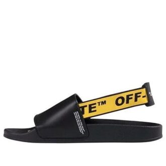 Chaussons à motifs Sandales tendance Noir Jaune