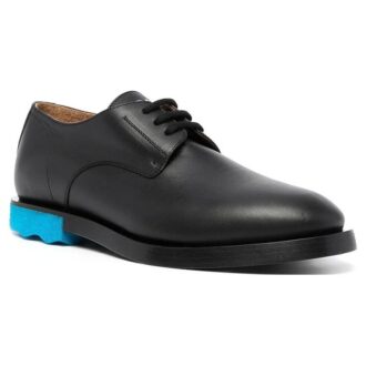 Chaussures Derby à semelle contrastée « Noir Bleu »